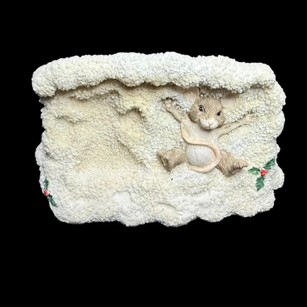 Charming Tails Maxine Snow Angel Mouse Figurine Christmas Holiday 5